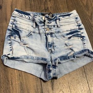 light washed, shorts